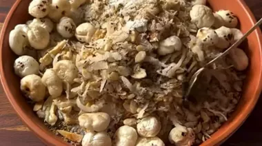 Coriander Seed Panjiri and Panchamrit Served for Janmashtami Puja 4